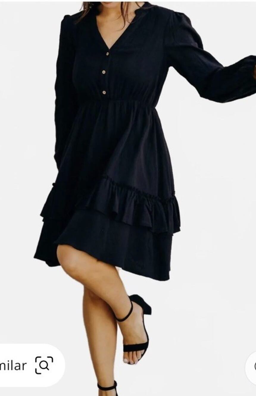 NWT MikaRose Micro Pleated Ruffle Hem Dress Women’s Size XXXXL CC
